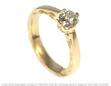 Emily's Fairtrade engagement ring using her nan's diamond