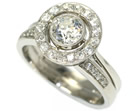 bespoke open style wedding ring to match gina's antique ring