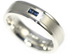 bespoke silver engagement ring with two stunning blue sapphires