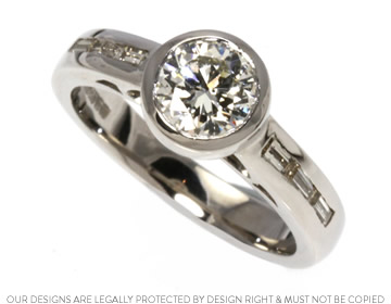 Art Deco inspired diamond engagement ring