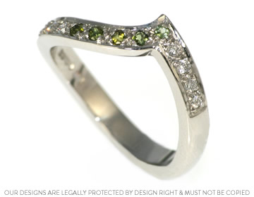 Kirsty's platinum, tourmaline and diamond eternity ring