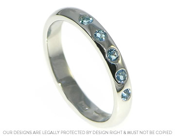 Nicola wanted an aquamarine eternity ring