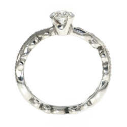 vine inspired engagement ring with a stunning diamond