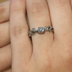vine inspired engagement ring with a stunning diamond