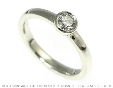 Ruth's Fairtrade white gold solitaire engagement ring 