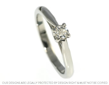 Zoe's Platinum engagement ring with an old cut diamond