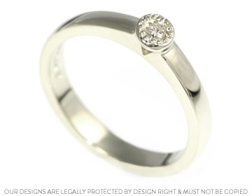 Fairtrade White Gold Engagement Ring with Recycled Diamond