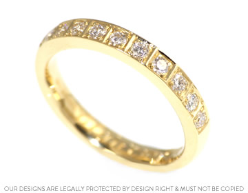 Stunning diamond eternity ring with sparkly brilliant cut diamonds