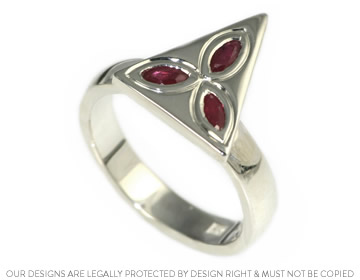 Lyn's Unique Sterling Silver and Ruby Dress Ring