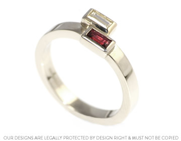 A striking ruby and diamond dress ring