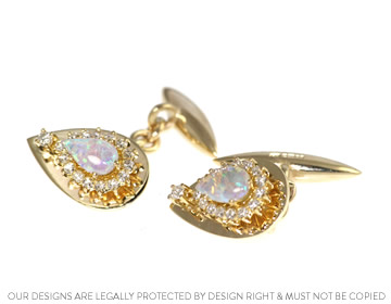 Colin's yellow gold and opal and diamond cufflinks 