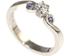 becky's stunning trilogy engagement ring with twist detail