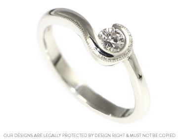 Zoe's diamond and white gold engagement ring 