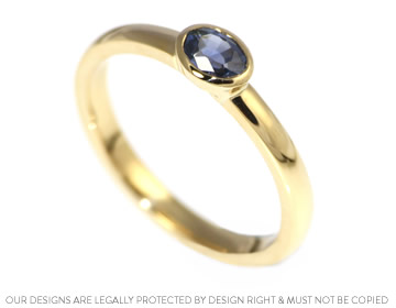 Carolyn wanted to use her own blue sapphire in a bespoke creation