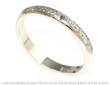 Kate's White Gold Sapphire and Diamond Wedding Ring