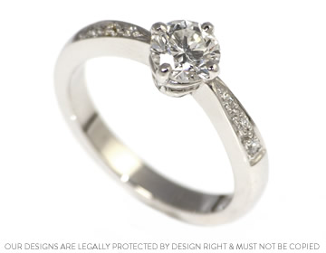 Nicola's platinum and diamond engagement ring 