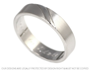 Tim's contrasting finish wedding ring