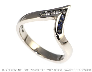 Veda's sapphire and diamond eternity ring