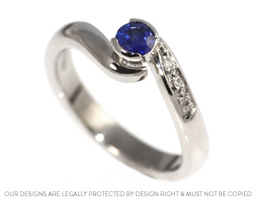 Alison's 'Duke Blue' sapphire engagement ring 