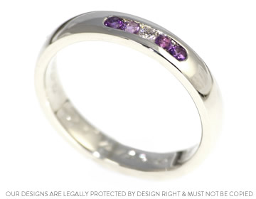 Jane's beautiful handmade eternity ring with graduating colour