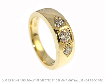 18ct yellow gold re-design using customer's own diamonds