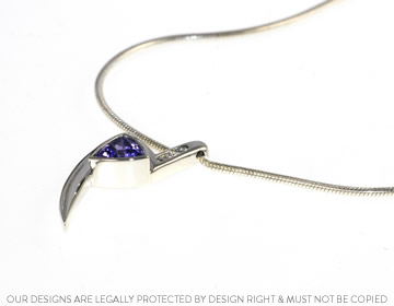 Alexandra's tanzanite and diamond pendant