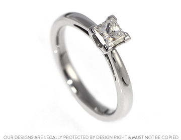 Princess cut diamond engagement ring