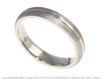 Adam's palladium wedding ring with contrasting finishes