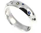 stunning scatter set silver eternity ring inspired by the greek islands
