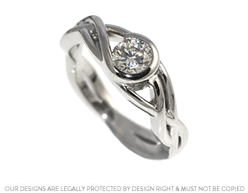 Jann's beautiful twisting design engagment ring