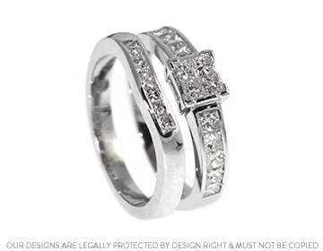 Claire's White gold and diamond wedding ring