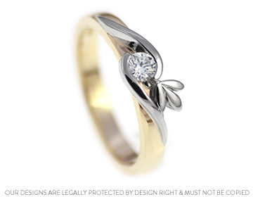 Simon wanted to propose with a leaf inspired engagement ring