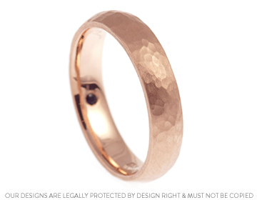 Max's rose gold and hammered wedding ring