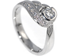 caroline's beautiful twisting diamond engagement ring