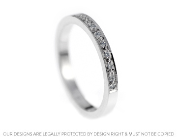 Kelly's beautiful bespoke 9ct white gold and diamond eternity ring