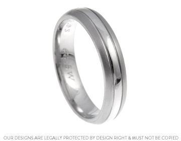 Carl's palladium wedding ring with contrasting finishes