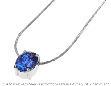 floating tanzanite necklace