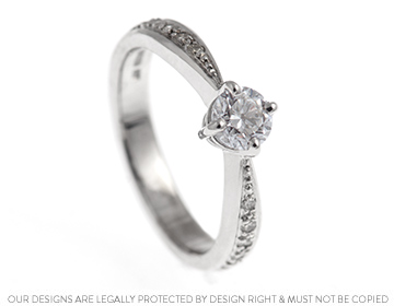 Stephanie's white gold and diamond engagement ring