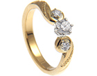 a beautiful mixed metal diamond engagement ring