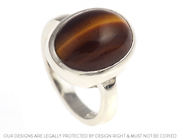 Angela's tigers eye dress ring