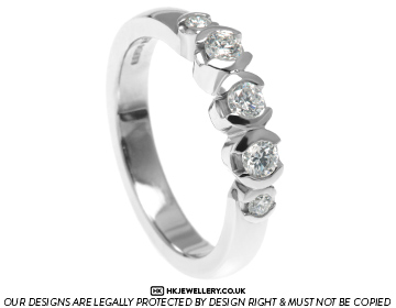 Alix's five diamond eternity ring