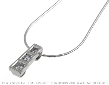 Lindsay's art deco style diamond and Sterling silver pendant