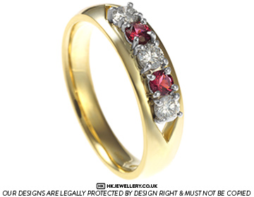 Emma's stunning diamond and red spinel bespoke ring