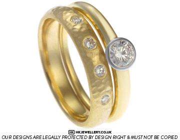 Lucy's 18ct yellow gold and diamond wedding ring