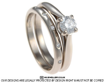 Caroline's white gold and diamond wedding ring