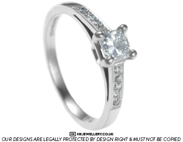 Demi's princess cut diamond engagement ring