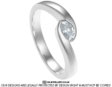 Kamila's white gold and diamond twist engagement ring