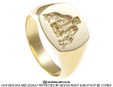 Mike's yellow gold seal engraved signet ring