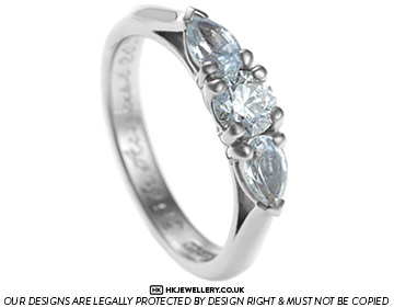 Kathryn's palladium, diamond and white sapphire engagement ring