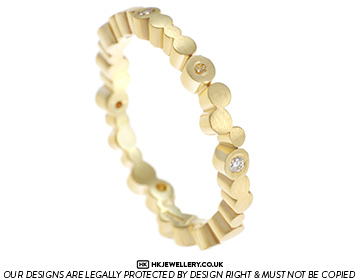 Fairtrade 9ct yellow gold bubble inspired eternity ring